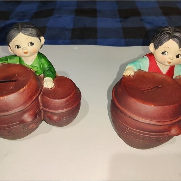 Vintage Koreart pair of two banks - Picture 1 of 4